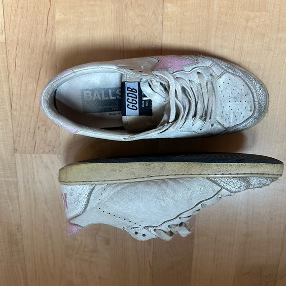 Golden Goose Ballstar Sneakers White and Pink USED - Picture 2 of 11